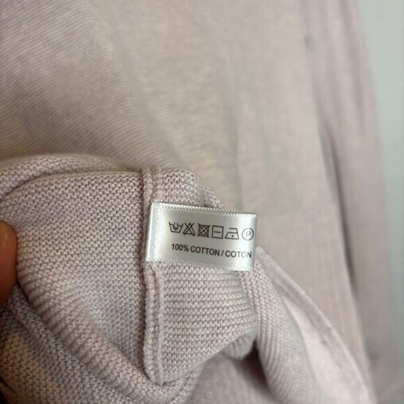 Lisa Todd Cotton Asymmetric Pink Stitched Sweater - Picture 7 of 10